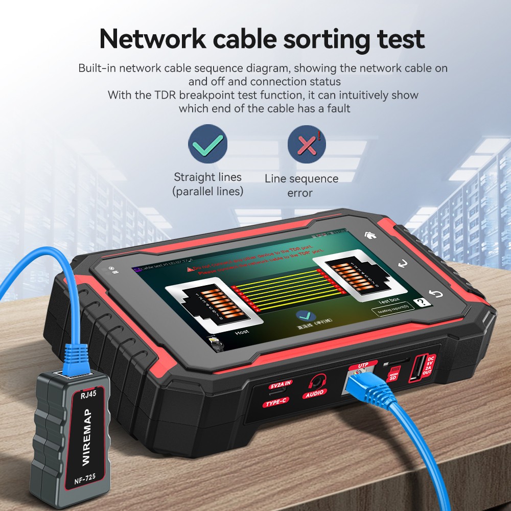 NOYAFA NF-IPC725 CCTV IP Camera Tester 5.5″ Touch Screen PoE Cable Analyzer