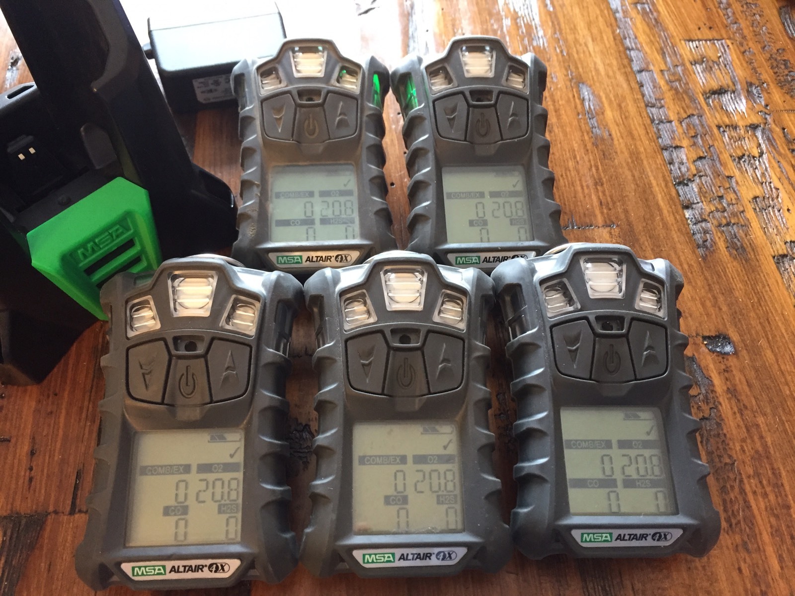 MSA altair 4X multi gas meter Monitor detector, O2,H2S,CO,LEL Charger #2