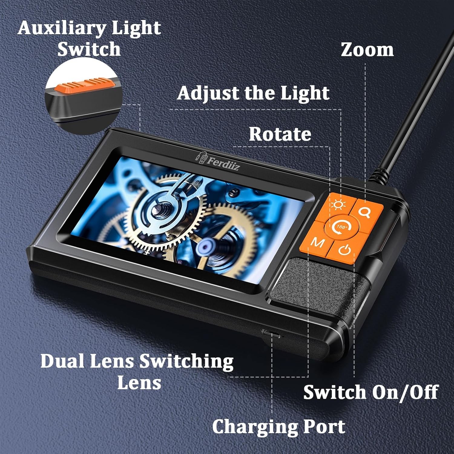 🔥1080P HD LED Handheld Industrial Endoscope Borescope Inspection Snake Camera