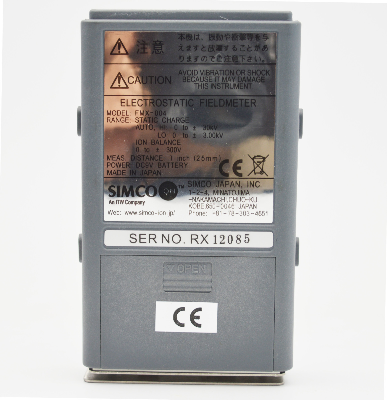 FMX-003 SIMCO FMX-003 Electrostatic FieldMeter 0 To ±22.0 KVKd One-year Warranty