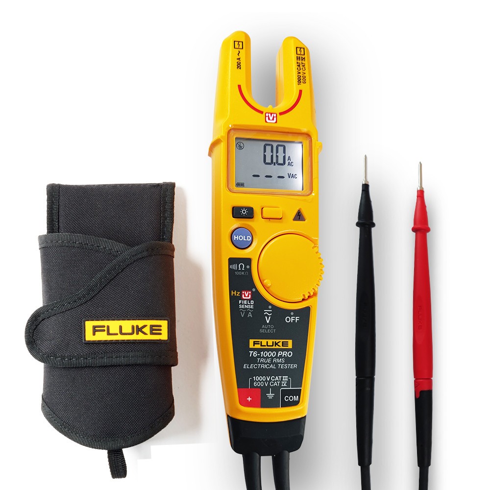 Fluke T6-1000 pro Electrical Tester Fieldsense 1000V AC/DC True RMS&Fluke case