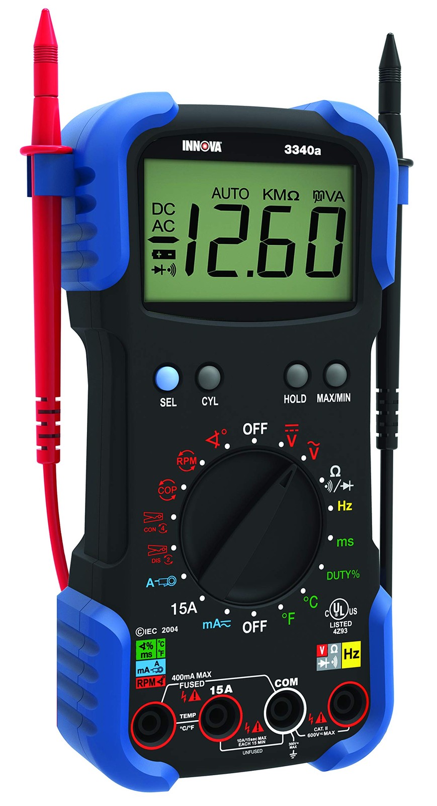 Innova 3340 Automotive Digital Multimeter Engine Diagnostic Tool With Pro Fea…