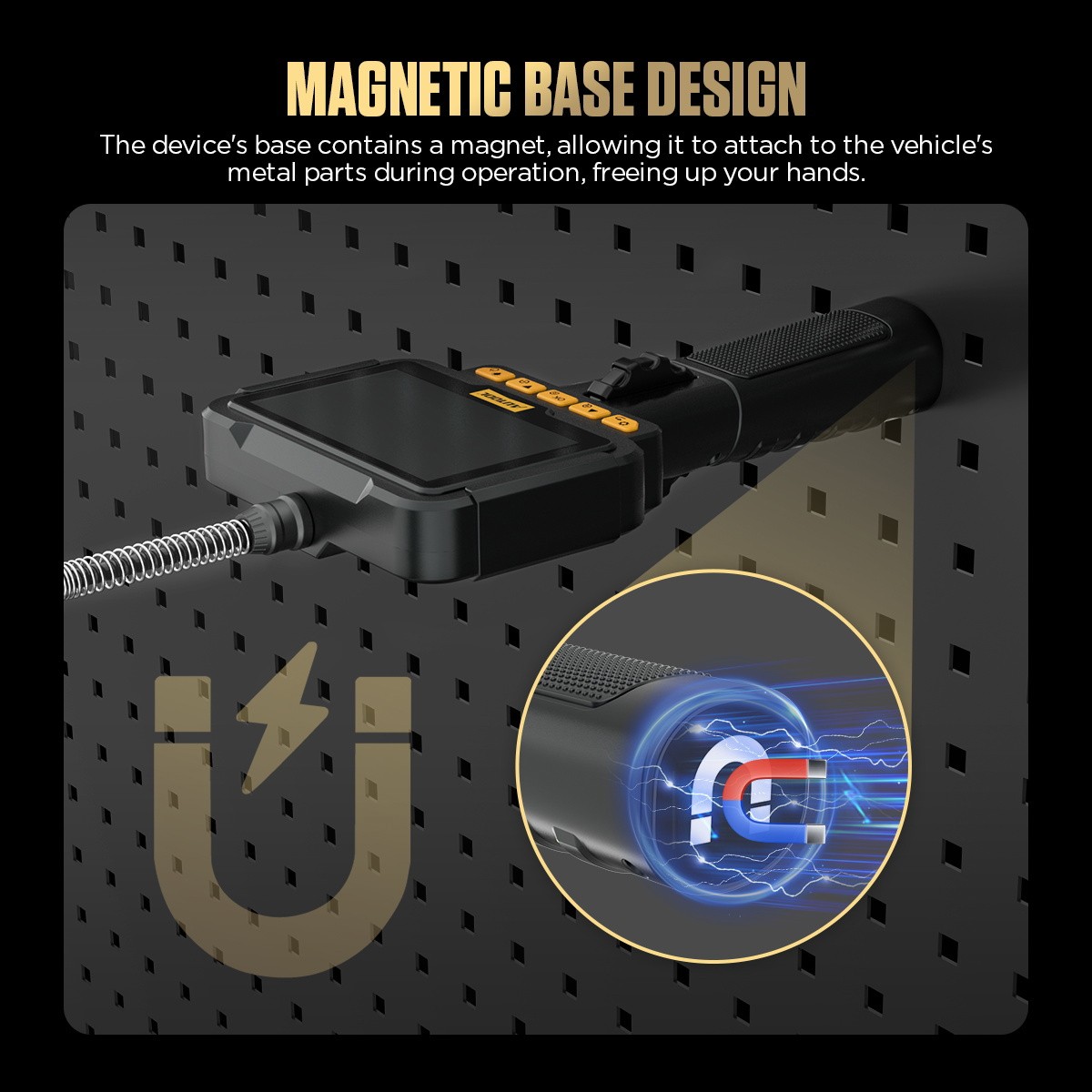 Industrial Endoscope 1080P HD 5” Screen Borescope Inspection Camera Autofocus