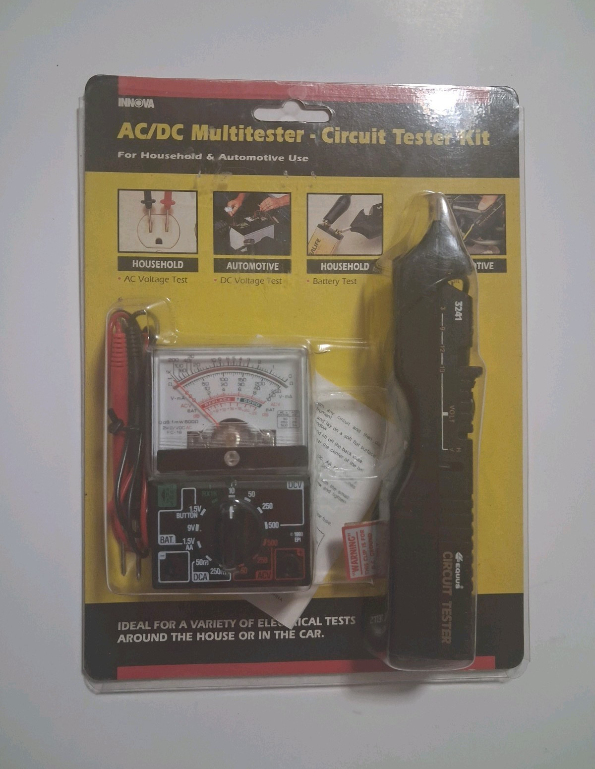 INNOVA 3324 Analog Handheld Multitester AC/DC Voltage & Battery Test
