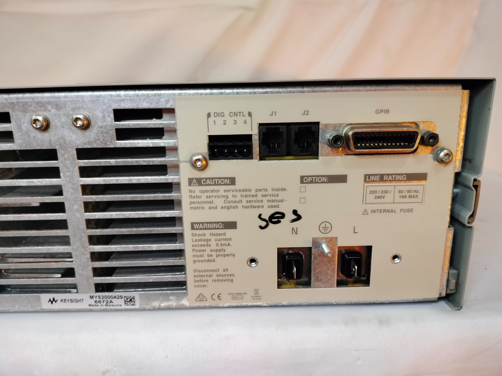 Keysight 6672A System DC Power Supply 0-20V/0-100A Made in Malaysia MY53000429