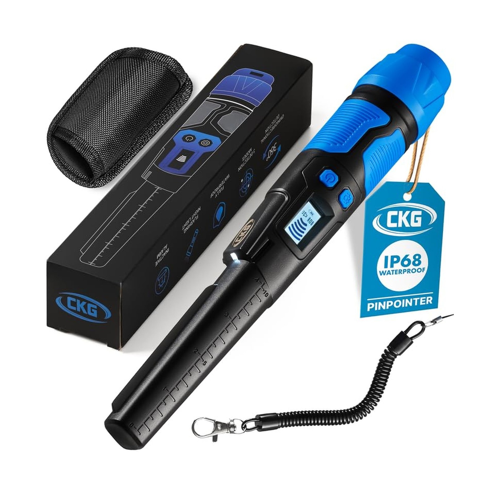 CKG Metal Detector Pinpointer 360° Detection, Professional Meta… FAST USA