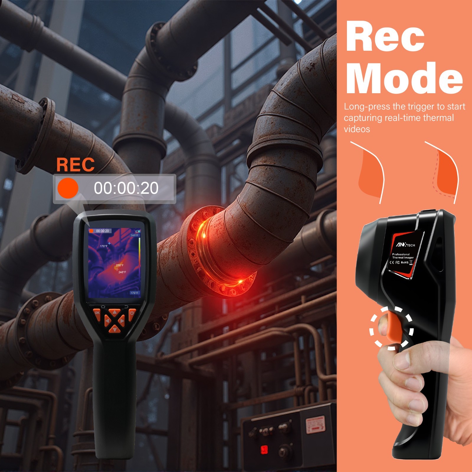 ANXTECH 320×240 Super Resolution Infrared Thermal Imaging Camera Thermal Imager