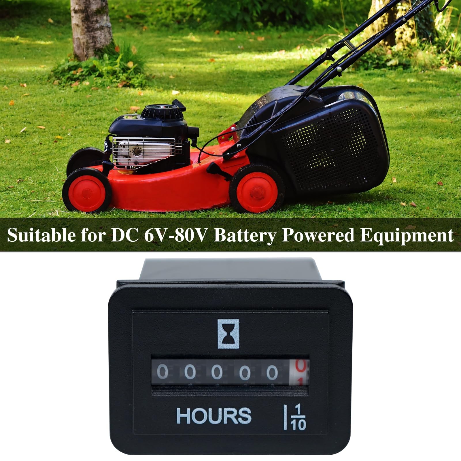 Jayron JR-HM001 Snap in Mechanical Hour Meter Rectangular for DC…