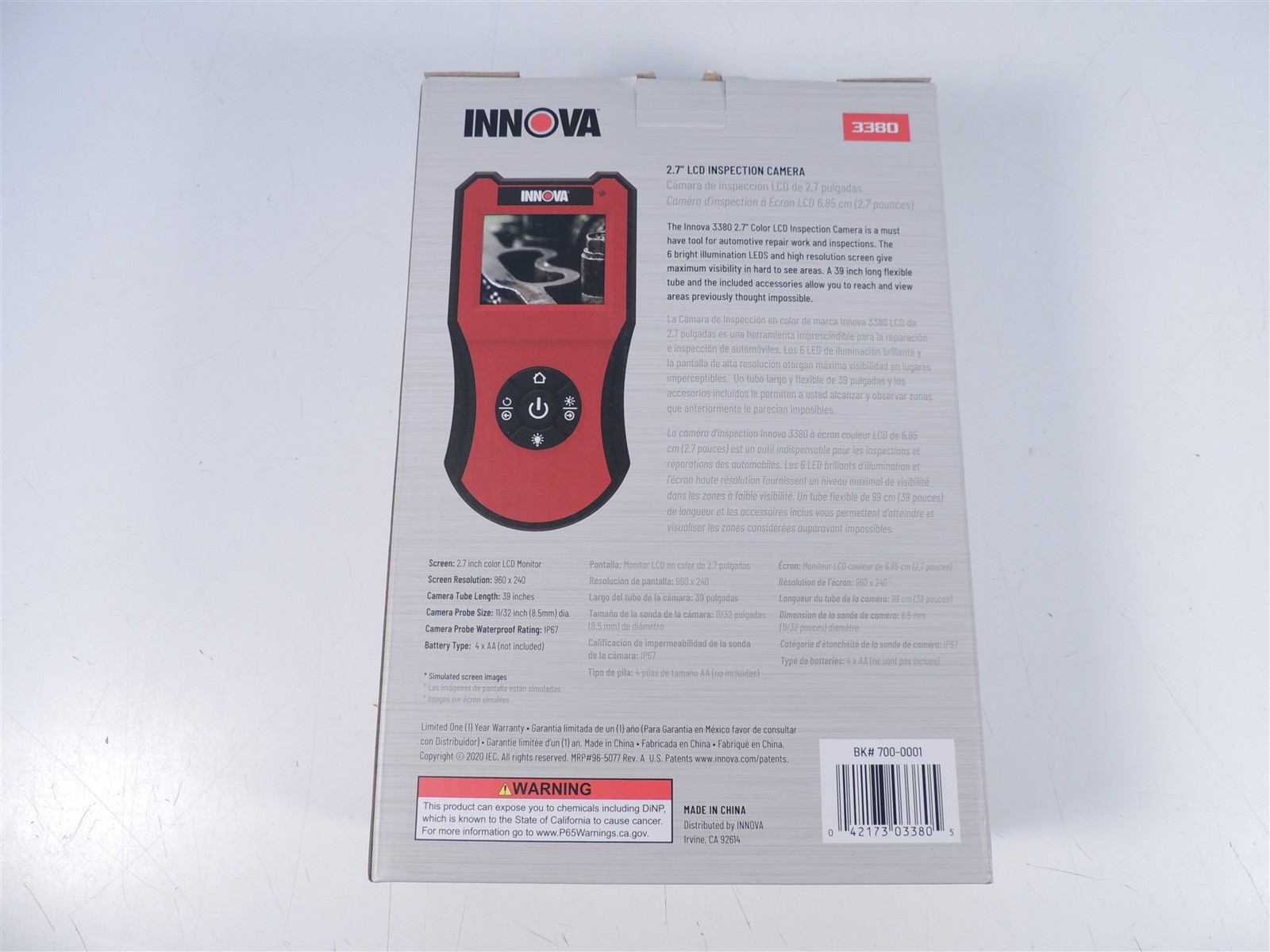 Innova 2.7″ LCD Monitor Inspection Camera #3380 700-0001 New