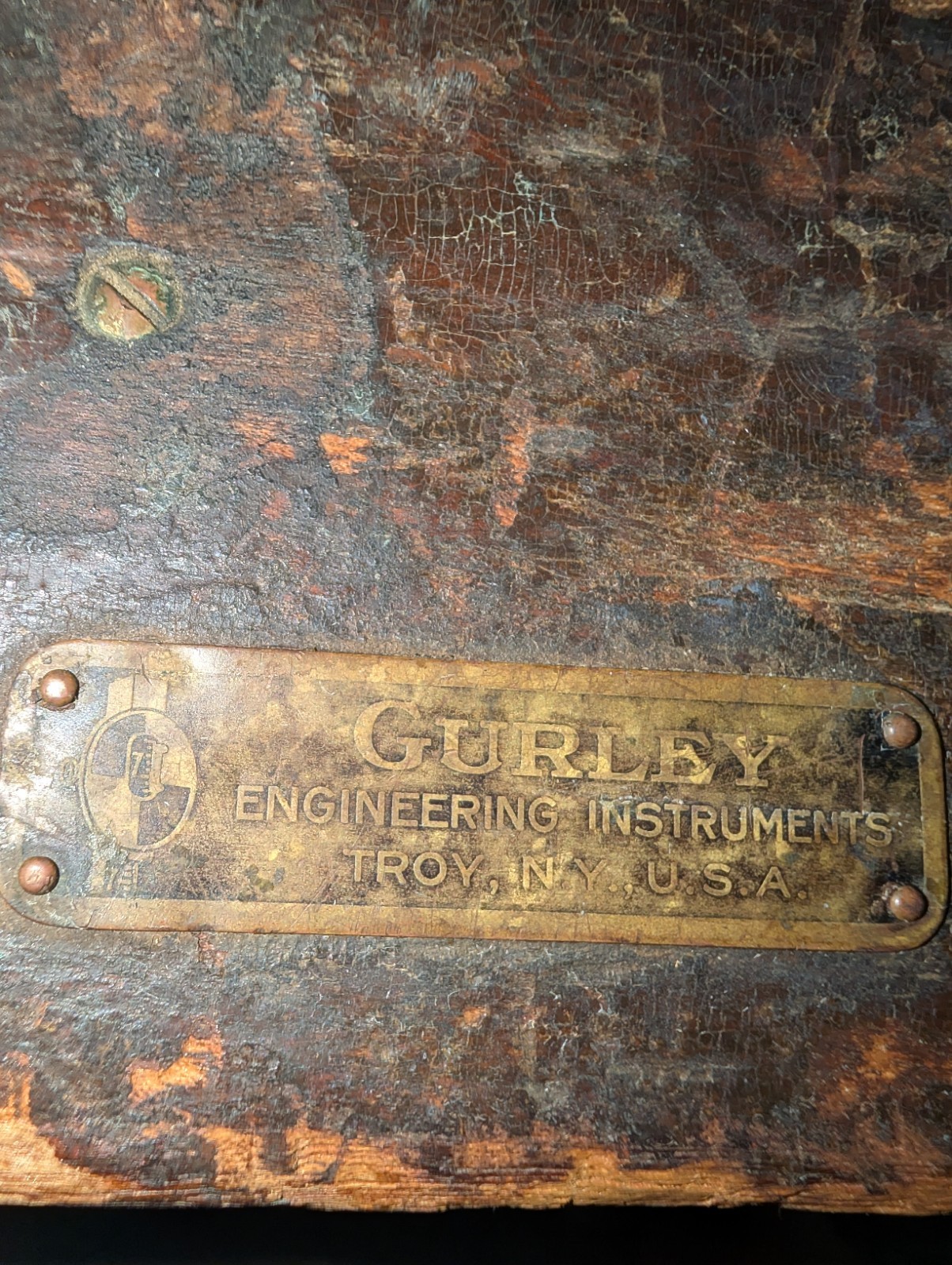W.L. & E. Gurley Surveyor Transit .96ft Engineering Wood Box Vintage PLZ READ!