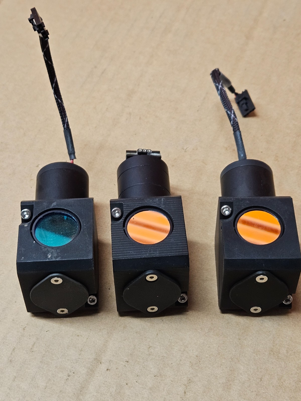 Lot of 3 Motorized Optical Filter Cubes – Fluorescence Light Path Imagining Syst