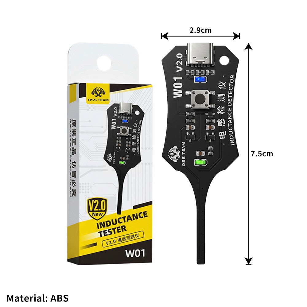 OSS W01 Inductor Detector Tool Quick Fault Check Phone Motherboard Coil Tester