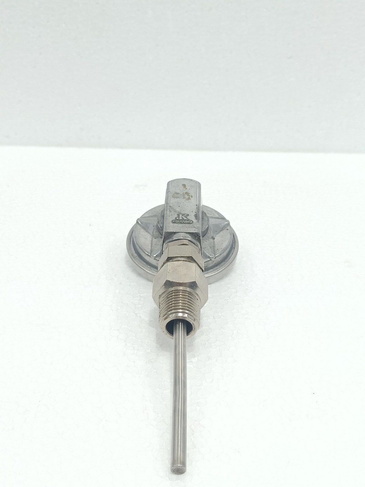 KUMJUNG INDUSTRIAL THERMOMETER 0–120°C – THERMOWELL PROBE–S/N 0602348 FAST SHIP