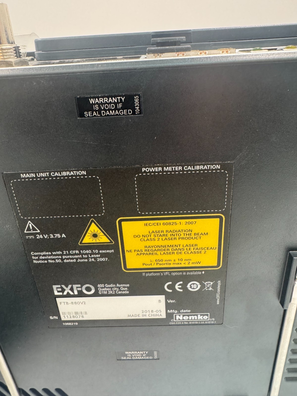 EXFO FTB-1 Handheld Modular Test Platform Mainframe Unit Touchscreen UK VAT