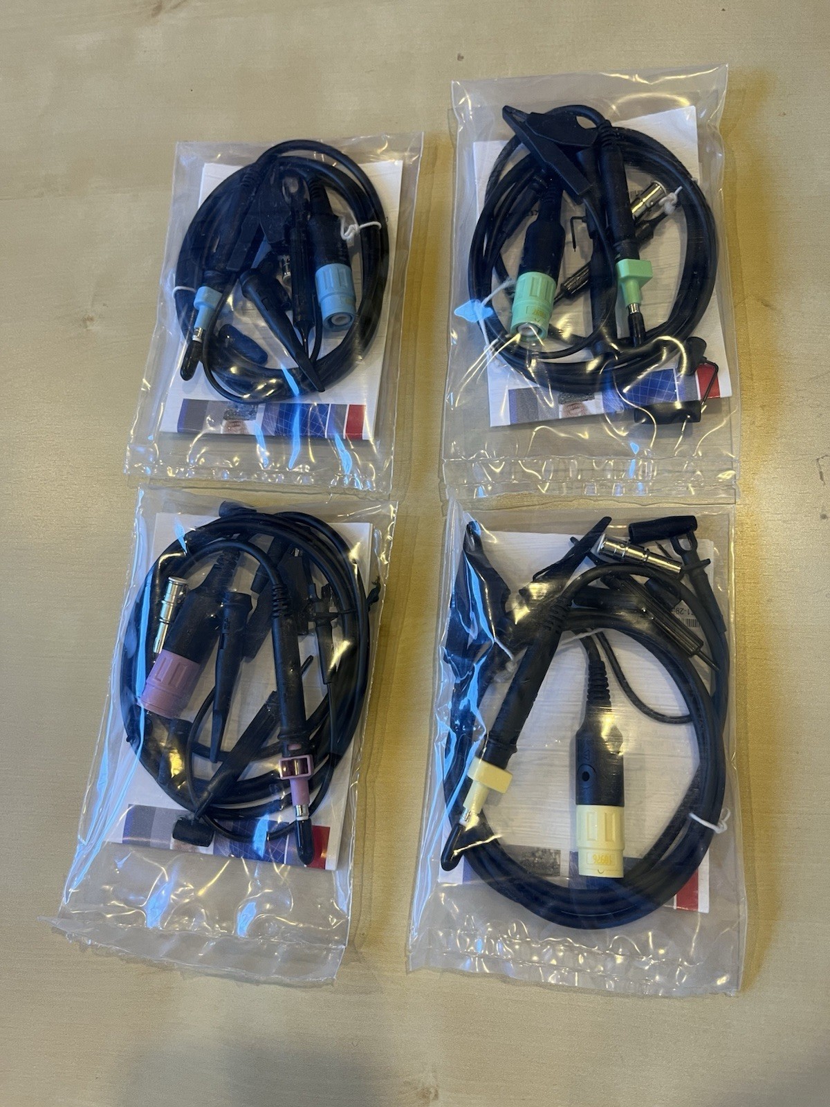 4 Color Set of Tektronix THP0301 300 MHz 10C Voltage Probe Accessories