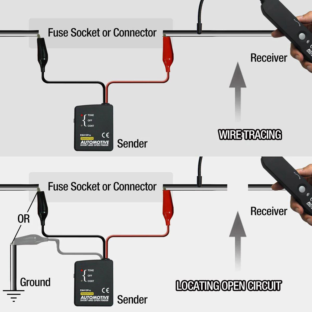 Automotive Short and Open Finder Circuit Tester DC 6-42V Car Wire Tracker Tools