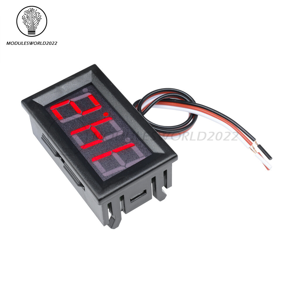 0.56″ DC AC 5V-30V-500V Digital Voltmeter Voltage Panel Meter Color LED Display