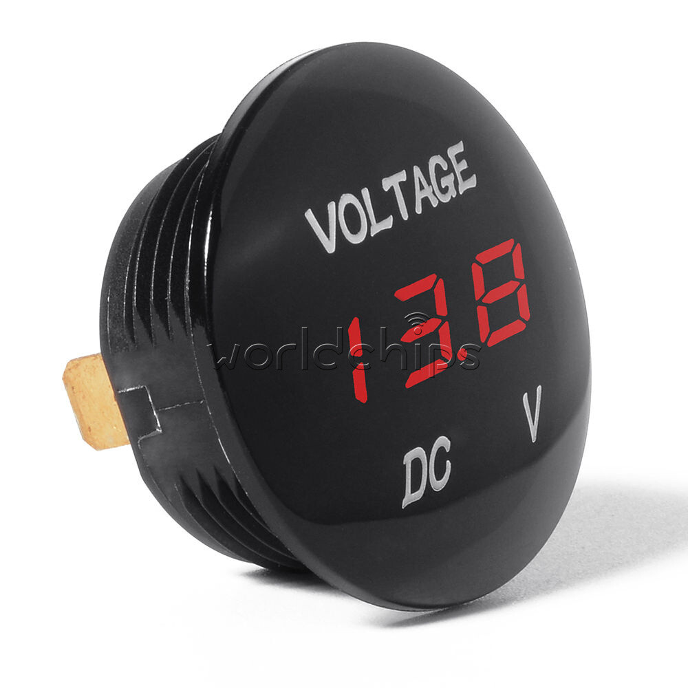 Digital DC12-24V LED Panel Voltage Volt Meter Voltmeter Motorcycle Car 4 Colors
