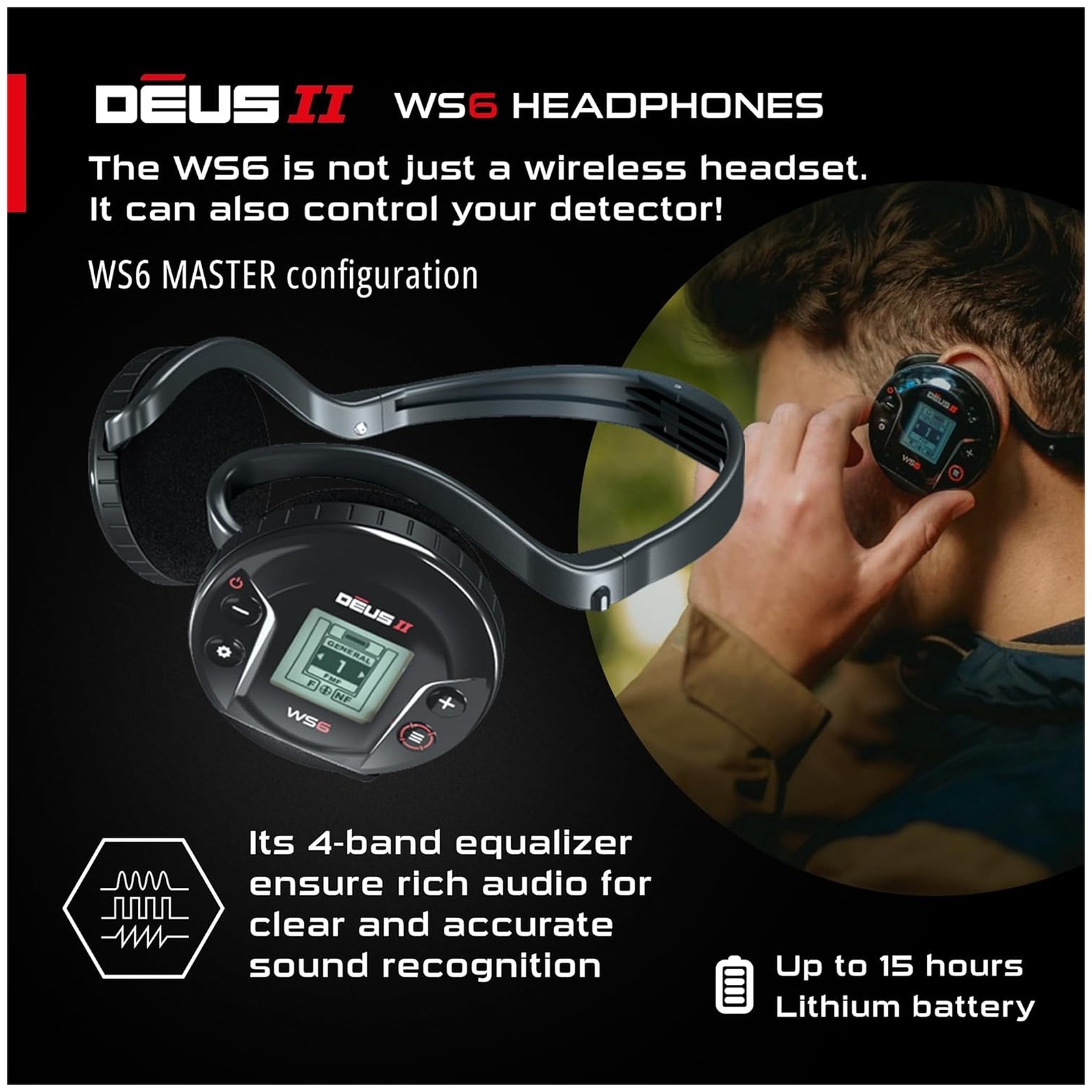 XP METAL DETECTORS Deus II – 3428 FMF Coil Detector 13×11″ w/ RC & WS6, English