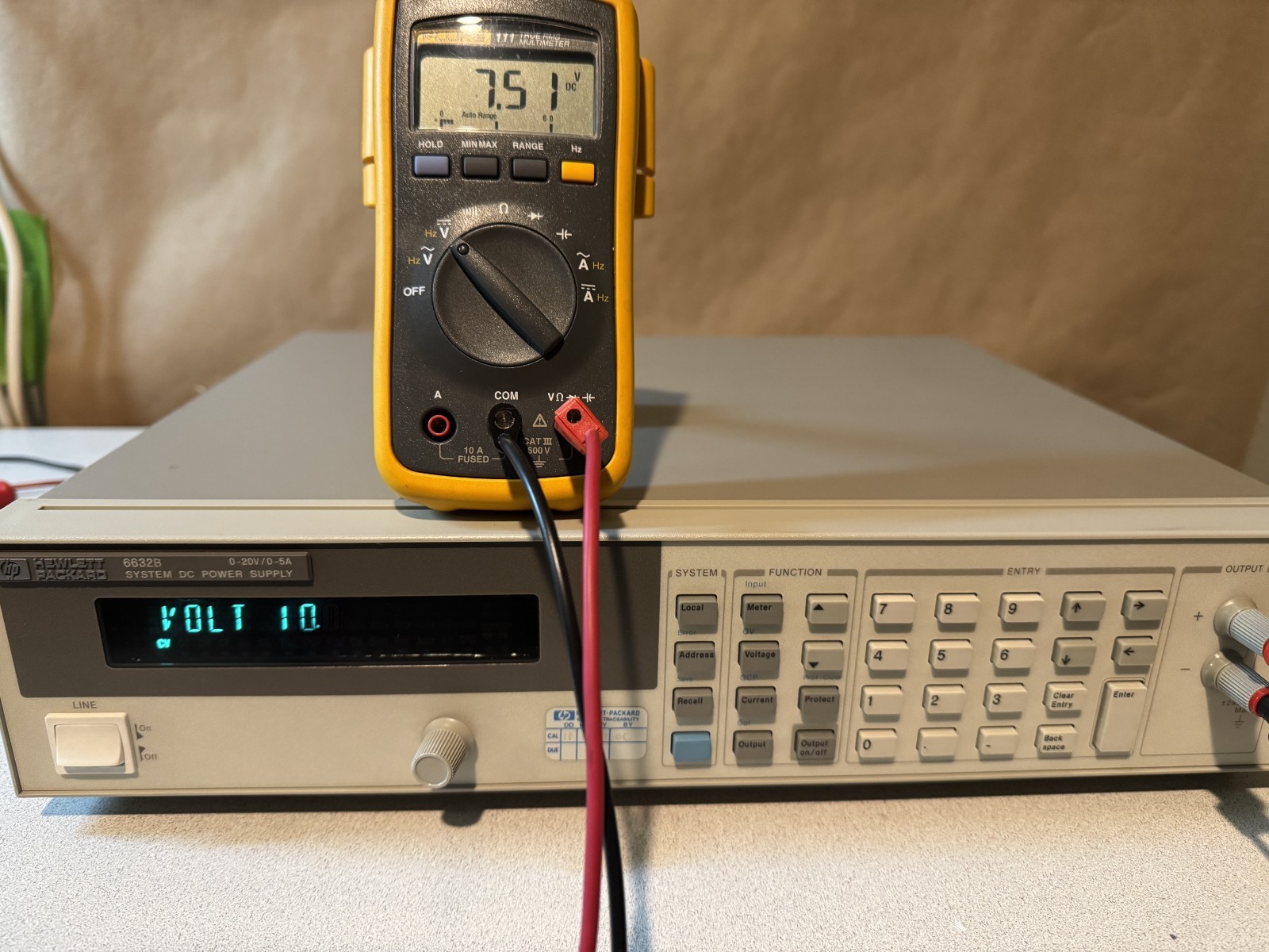 HP 6632B System DC Power Supply 0-20V/0-5A 100W
