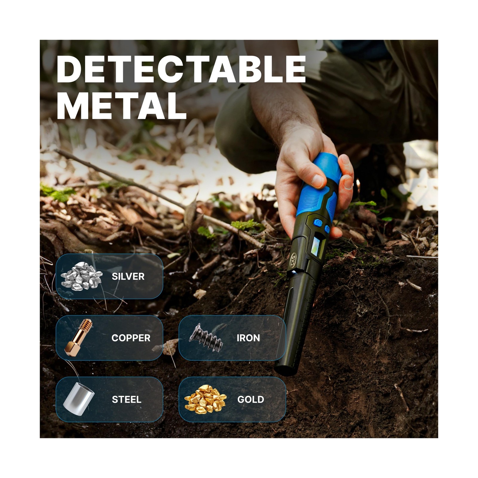 CKG Metal Detector Pinpointer 360° Detection, Professional Meta… FAST USA