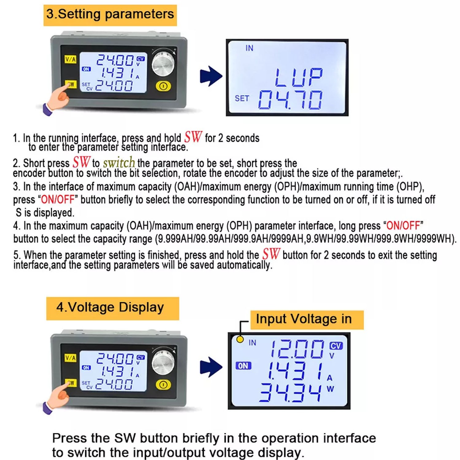 DC Power Supply Adjustable Voltage Digital Display For Dewalt 20V MAX Battery US