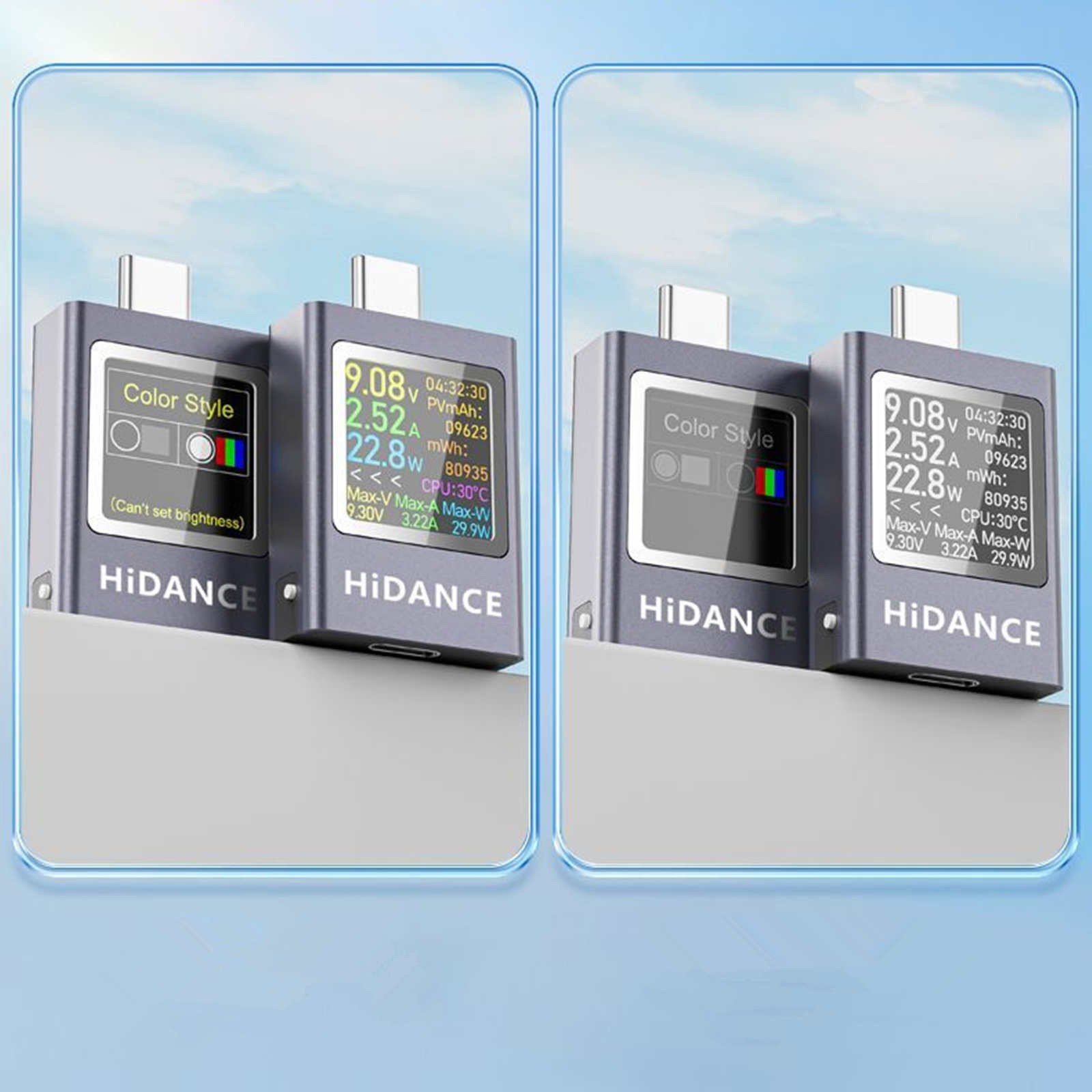 USB C Power Bank Tester Capacity Detection 50V Input PD3.1 Support Color Screen