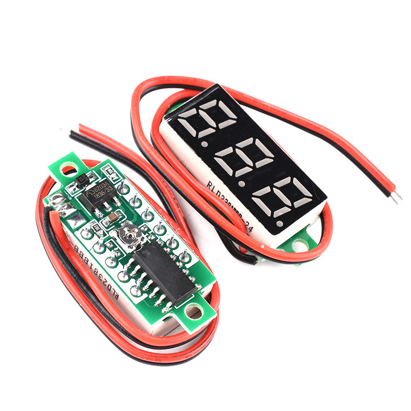 Mini Size LED Panel Voltage Meter 3-Digital LCD Display Adjustment Voltmeter