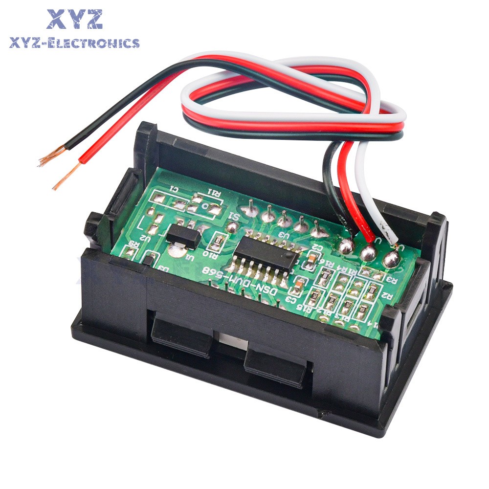 0.56 inch LED Display DC0V-100V Panel Meter Digital Voltmeter Three Wires 5Color