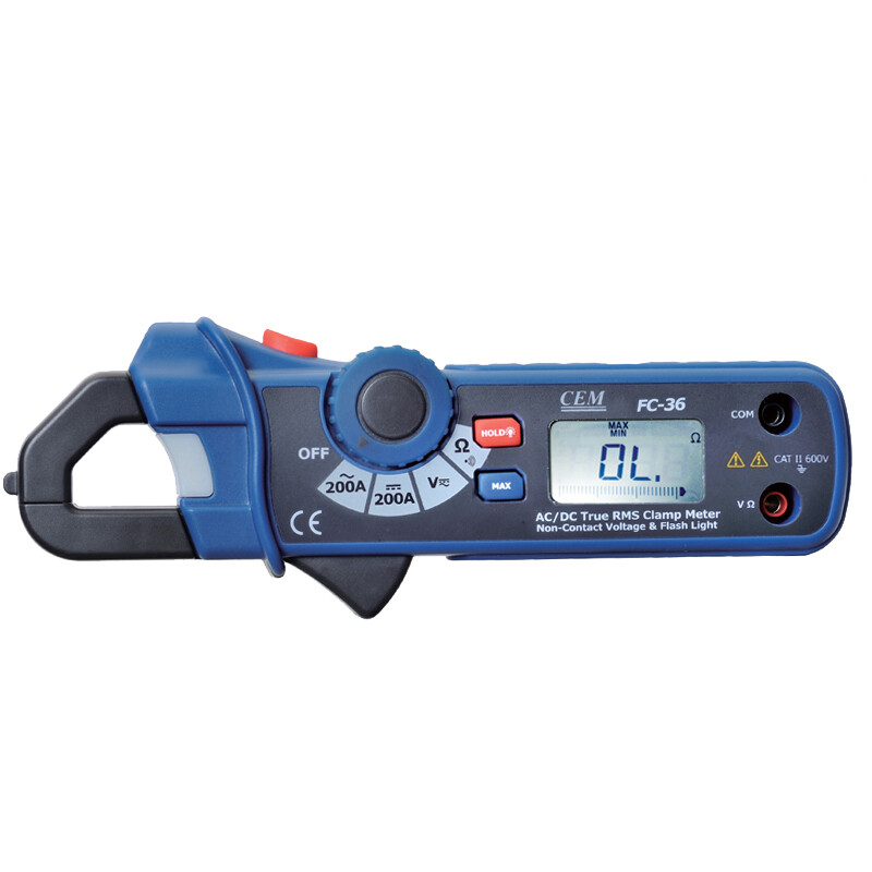 CEM FC-36 3 in 1 Mini AC, AC/DC Clamp Meters Large Backlit Display