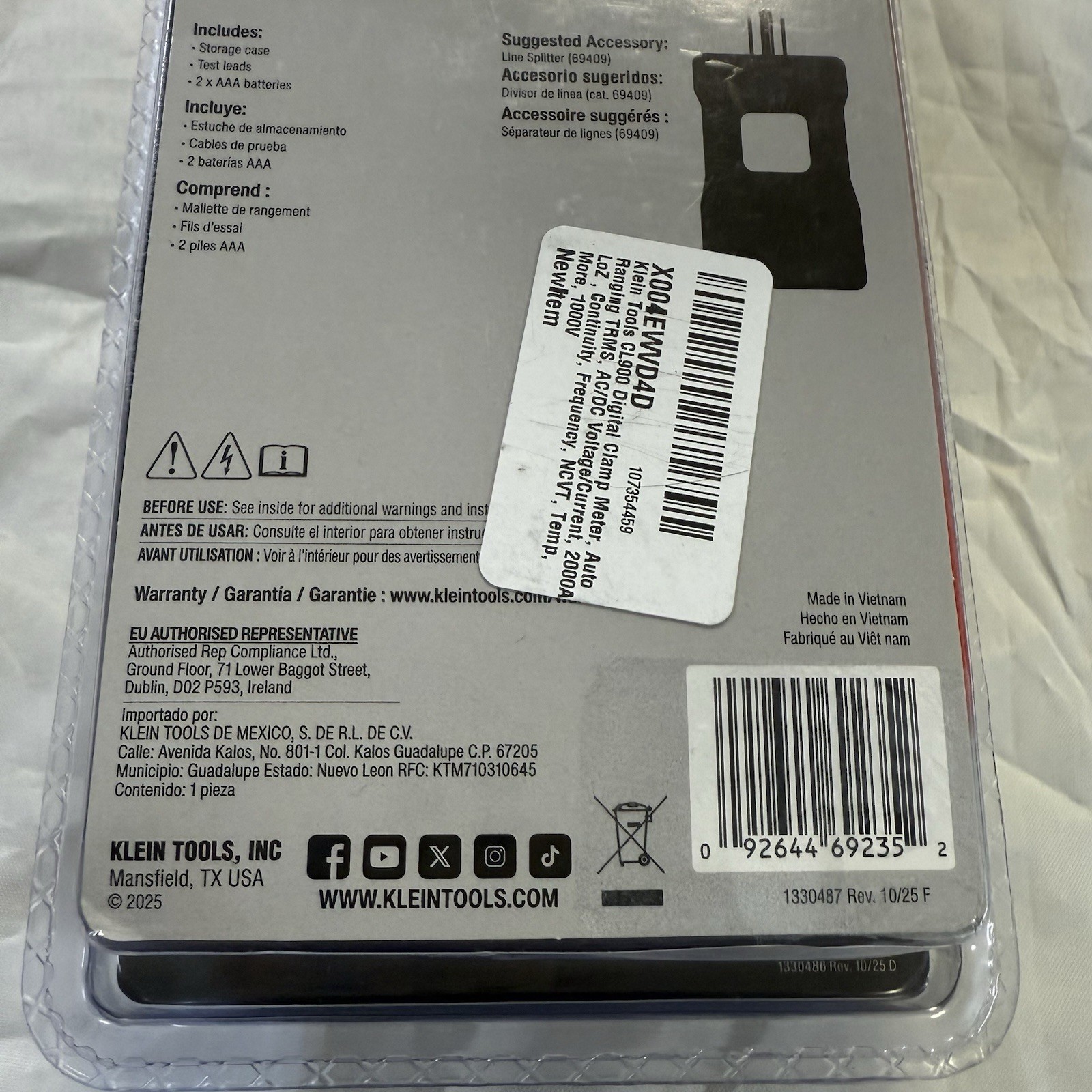 Klein Tools 2000A Digital Clamp Meter, CL900