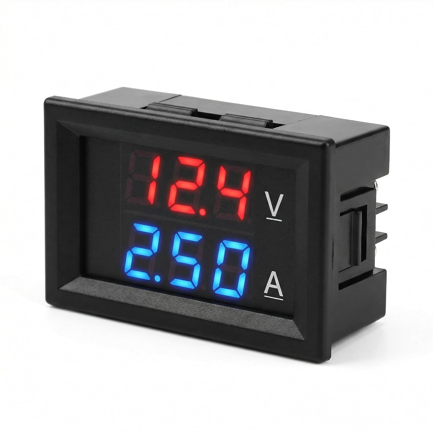 0.28″ LED Digital Voltmeter Ammeter, Dual-Color 0-100V 10A for Safe Monitoring