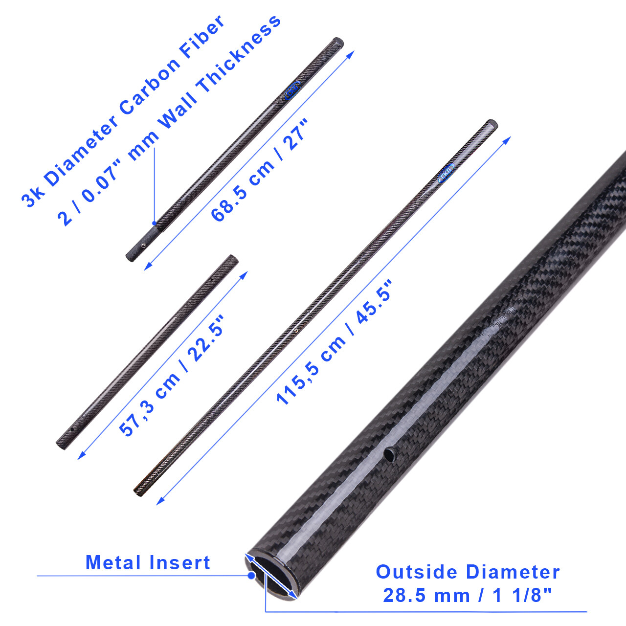 `CKG Carbon Fiber Travel Sand Scoop Shovel Handle Universal Lightweight Pole