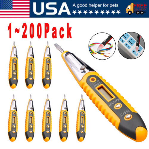 Voltage Electric Tester Volt Detector Test Pen AC DC Non-Contact Sensor 12-1000V