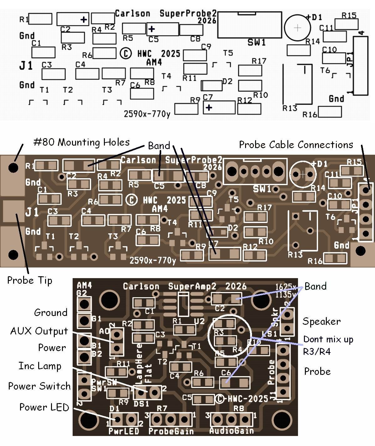 New with More Parts Mr Carlson’s MK2 Super Probe From YouTube 2 PCB DIY SMD Kit