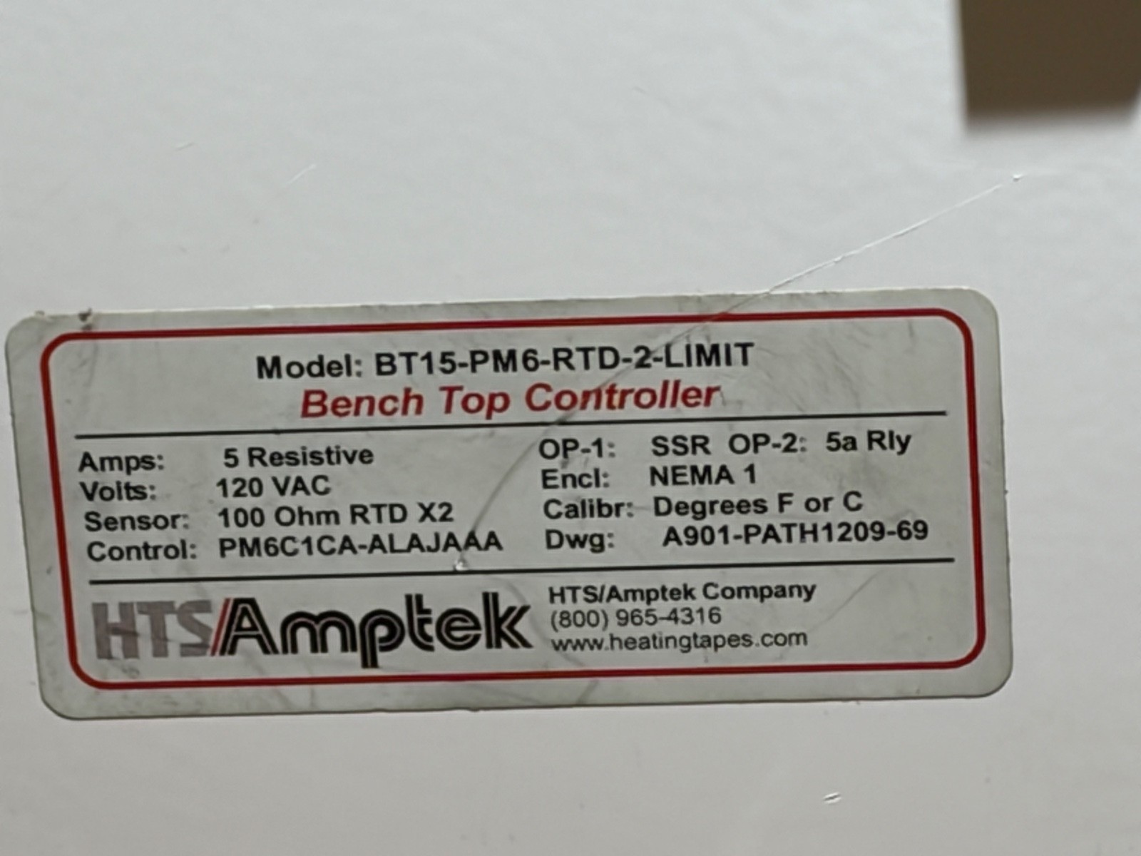 HTS Amptek BT15-PM6-RTD-2-LIMIT