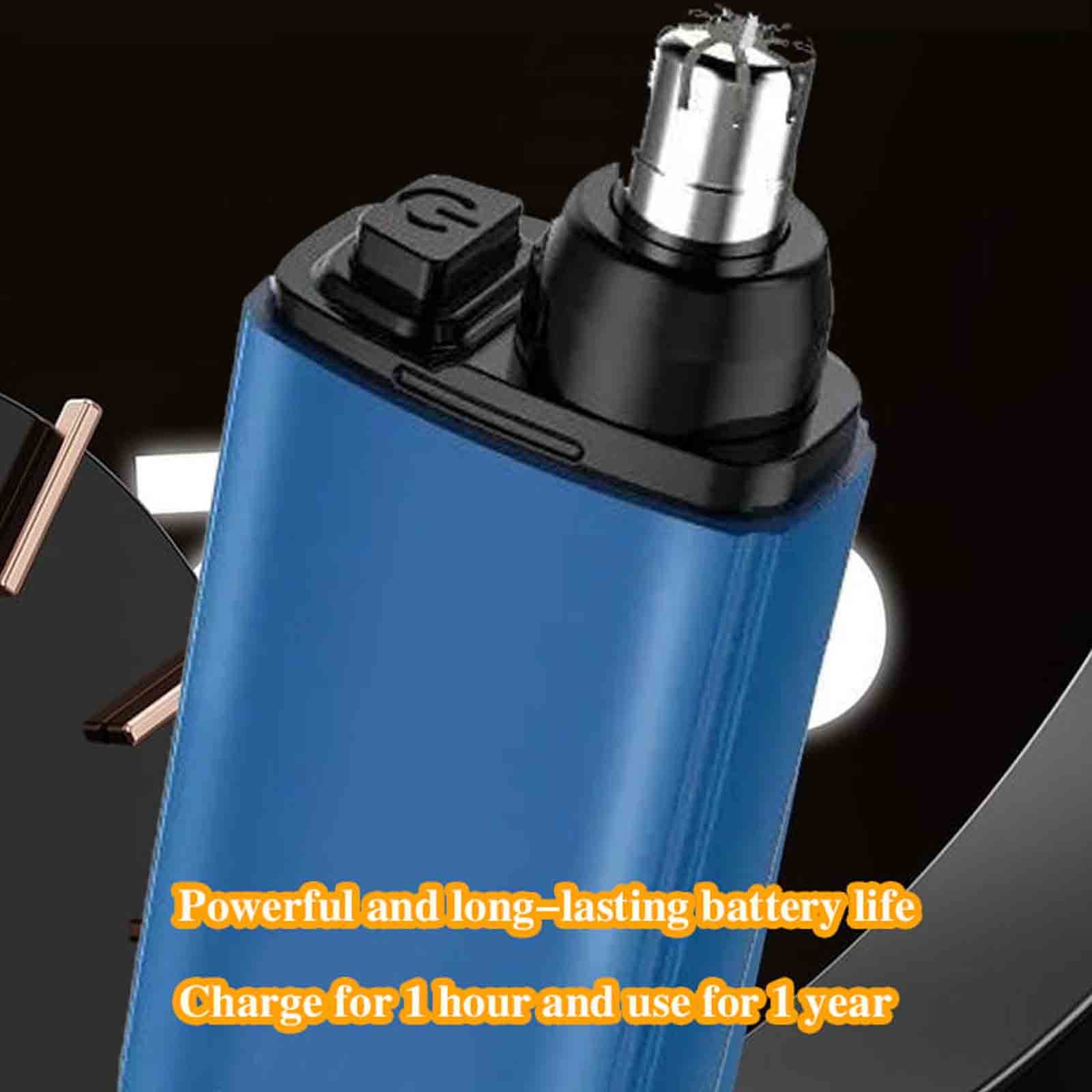 Portable Cordless Nose & Ear Hair Trimmer Shaver -USB Fast Charge Grooming Tool