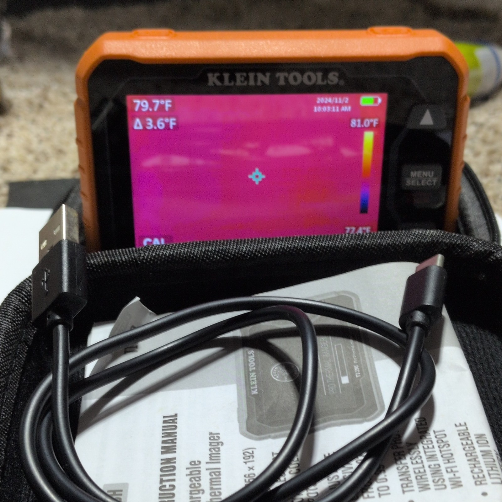 Klein Tools TI290 Pro Handheld Thermal Camera 256×192 IR -4° to 752°F