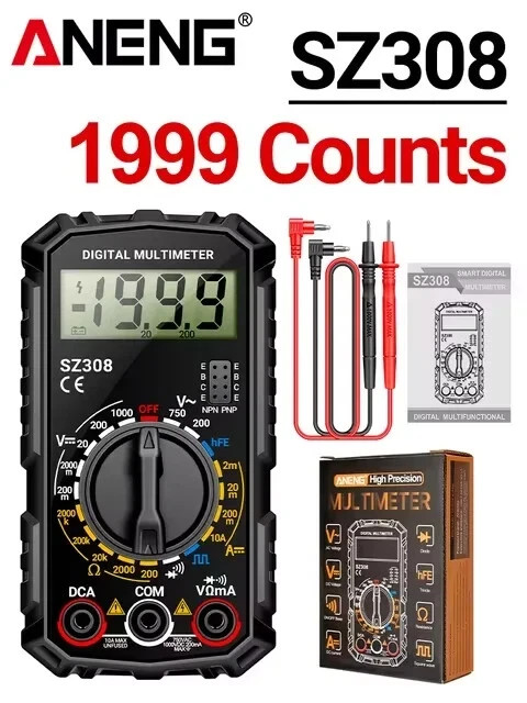 Portable Digital Multimeter AC DC Voltmeter Ammeter Ohmmeter Volt Tester Meter
