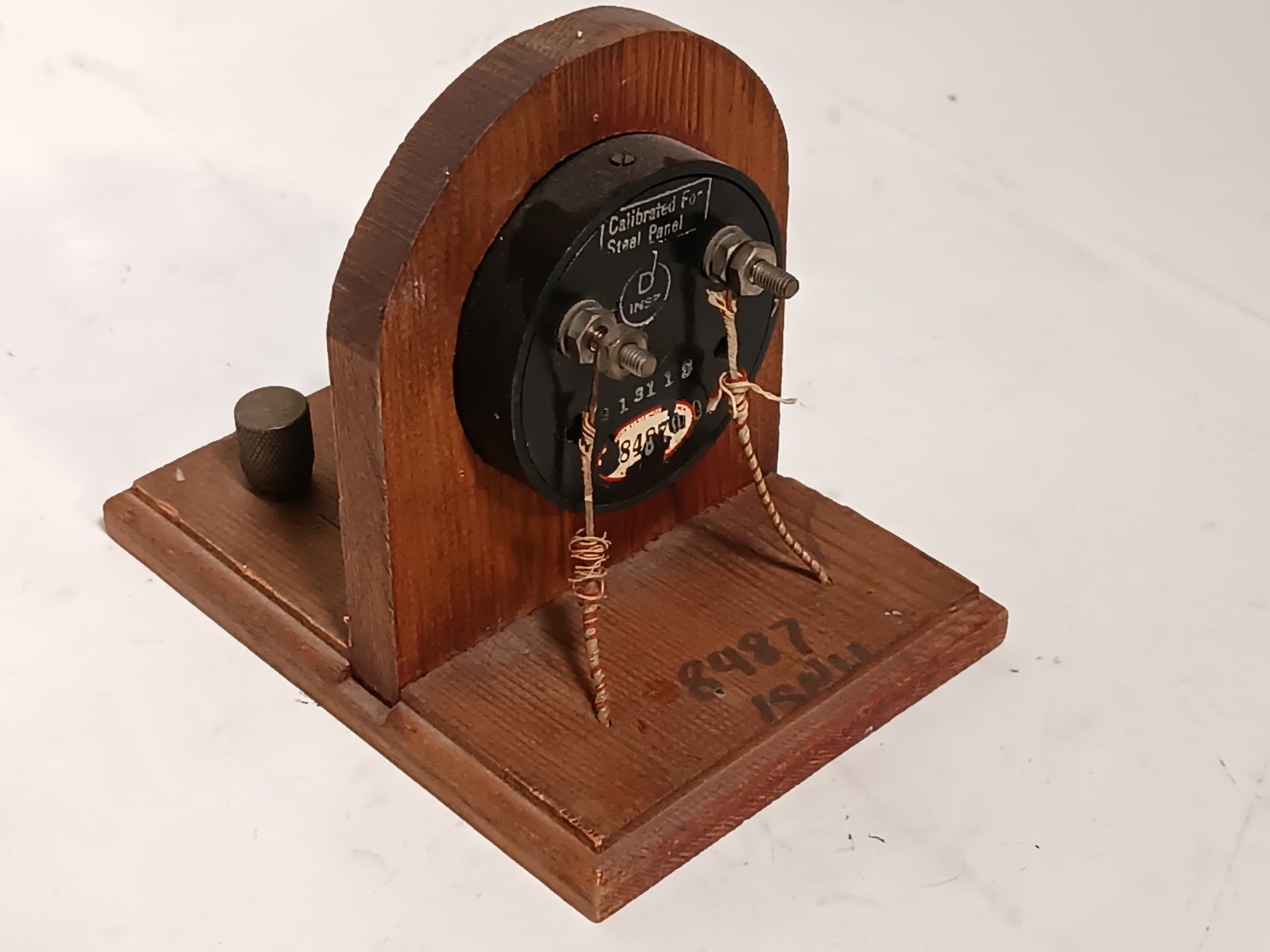 Unbranded Electrical Meter In Portable Wooden Case, Missing Dial Face
