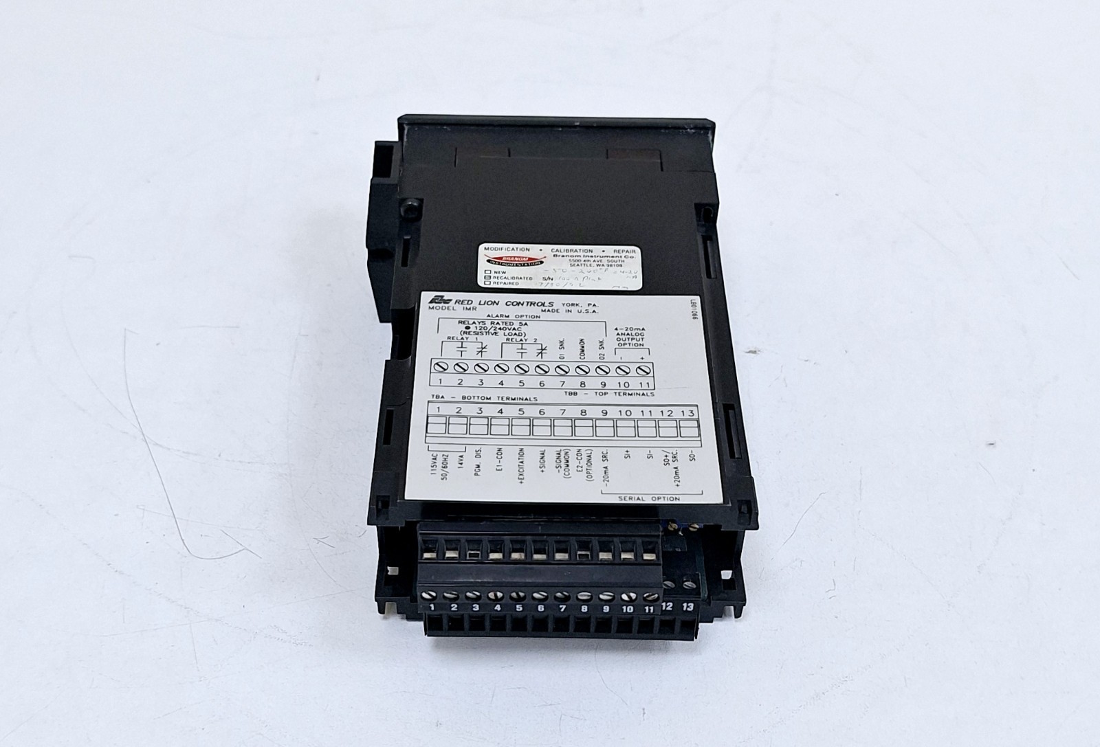 Red Lion Controls Model IMR / LB01066 Digital Temperature Meter 4-20mA