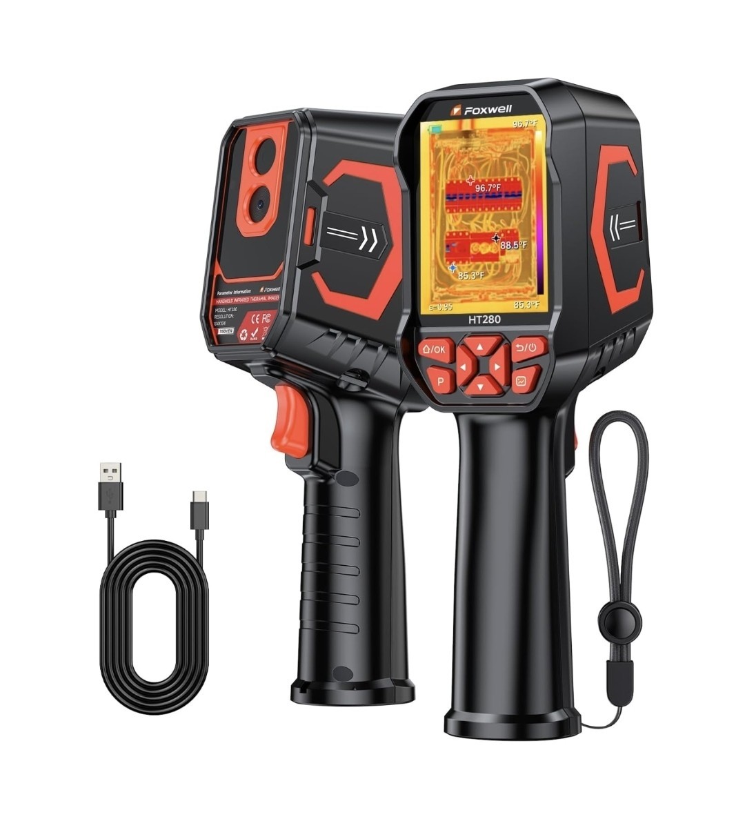 FOXWELL HT280 Thermal Imaging Camera, 320 X 240 2.8″ LCD Screen Thermal…