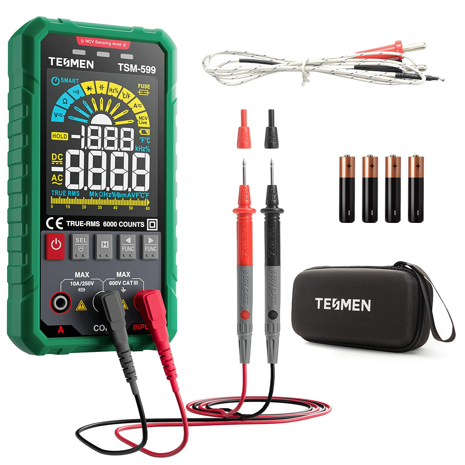 Smart Digital Multimeter Auto Ranging NCV Voltage Tester 4000 Counts