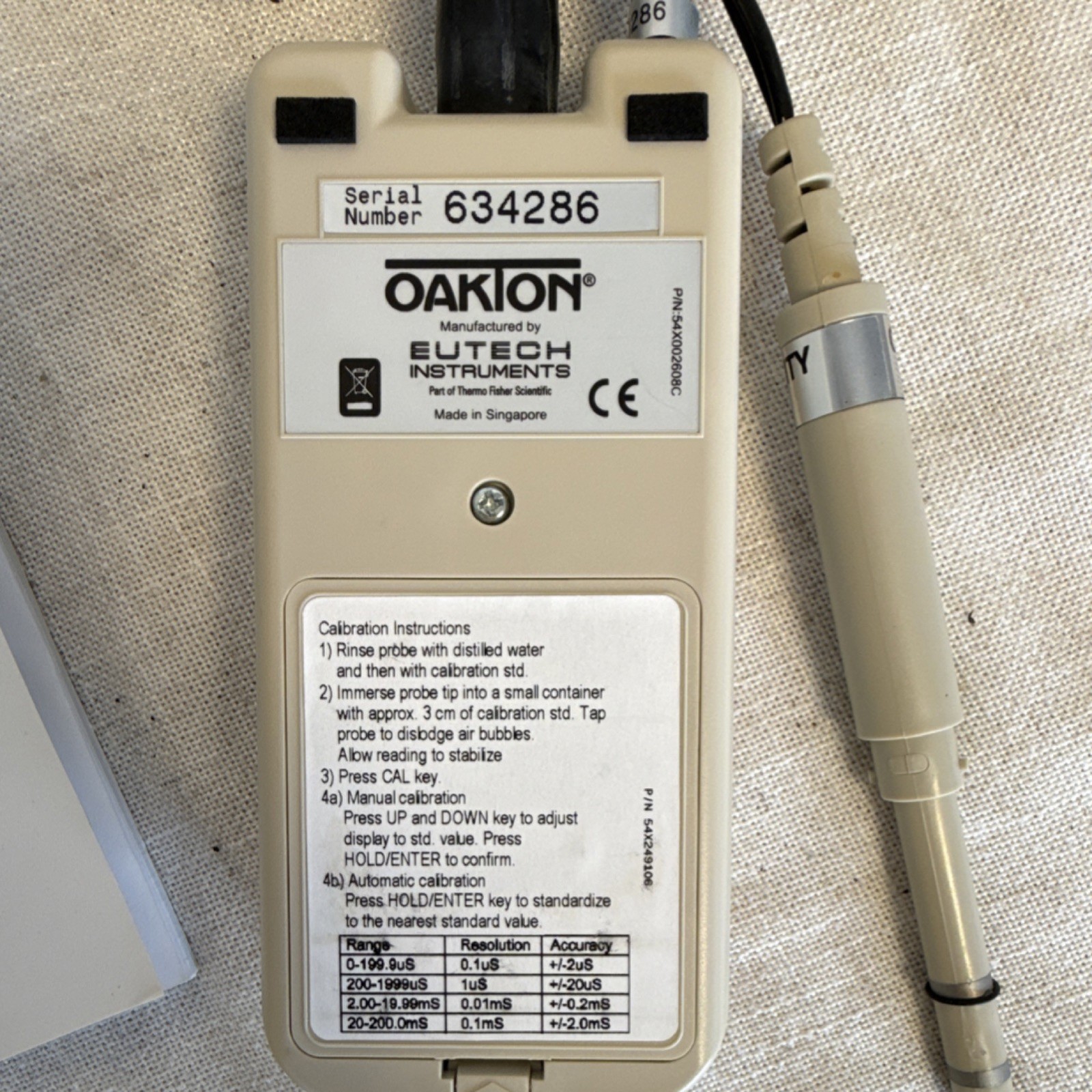 Oakton Acorn Series CON 6 Conductivity Meter 0-200.0mS 35606-10: in box, unused