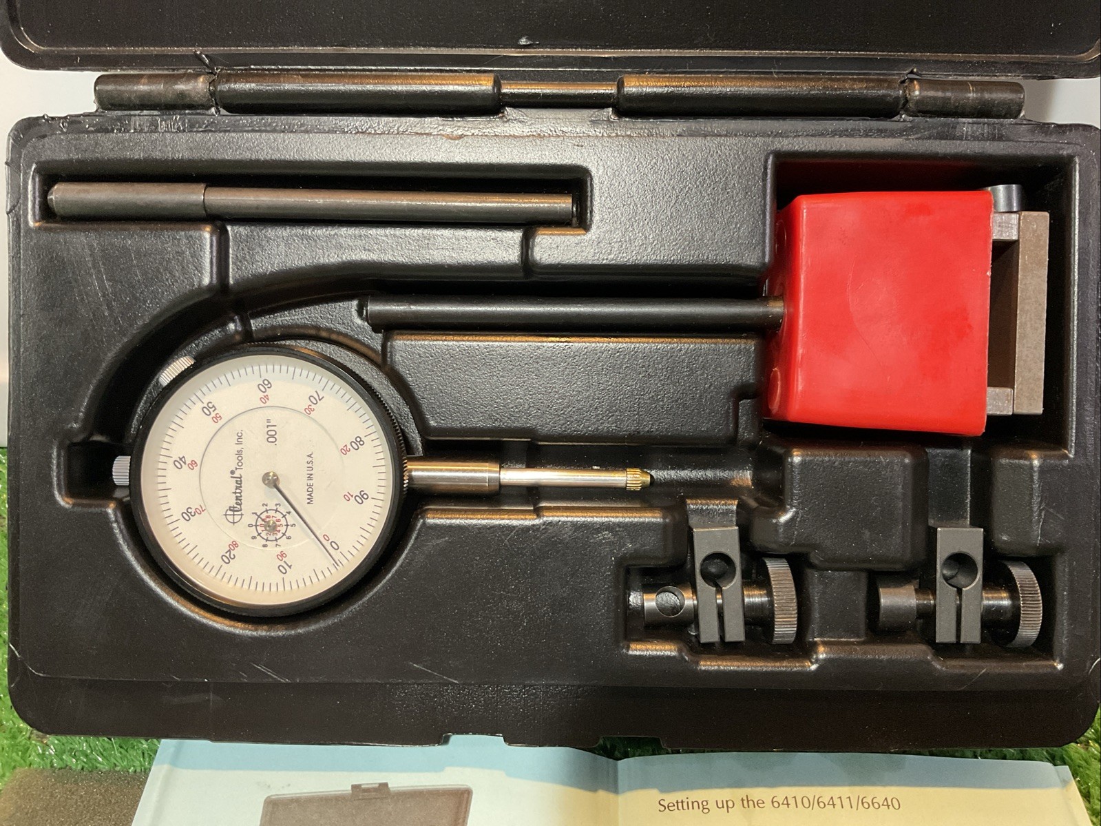 Central Tools 6405 Indicator Dial Set 0-100, 0.001″ Increments – Magnetic Base
