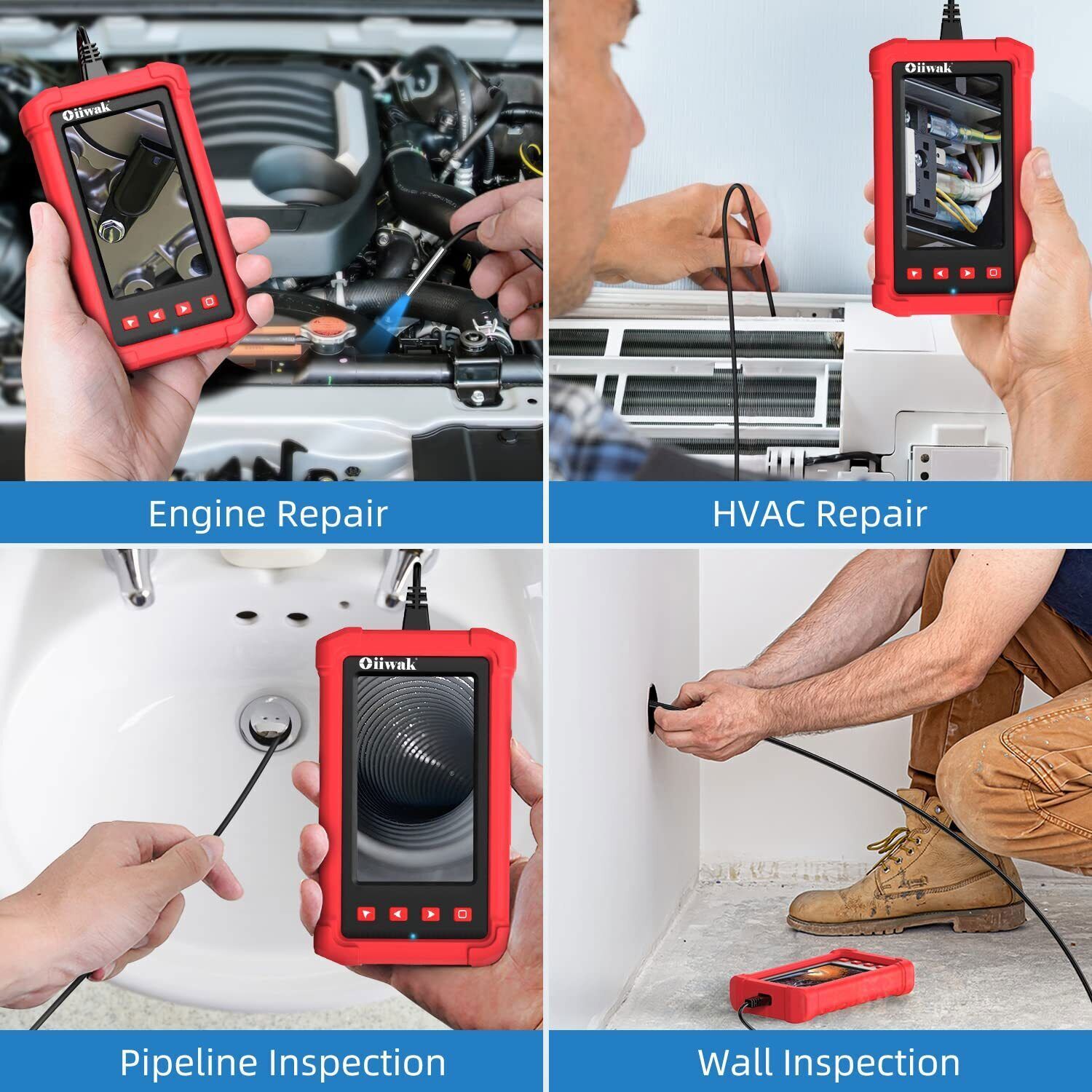 3.5m 1080P HD 3.9MM 4.3″ Screen Industrial Endoscope Borescope Inspection Camera