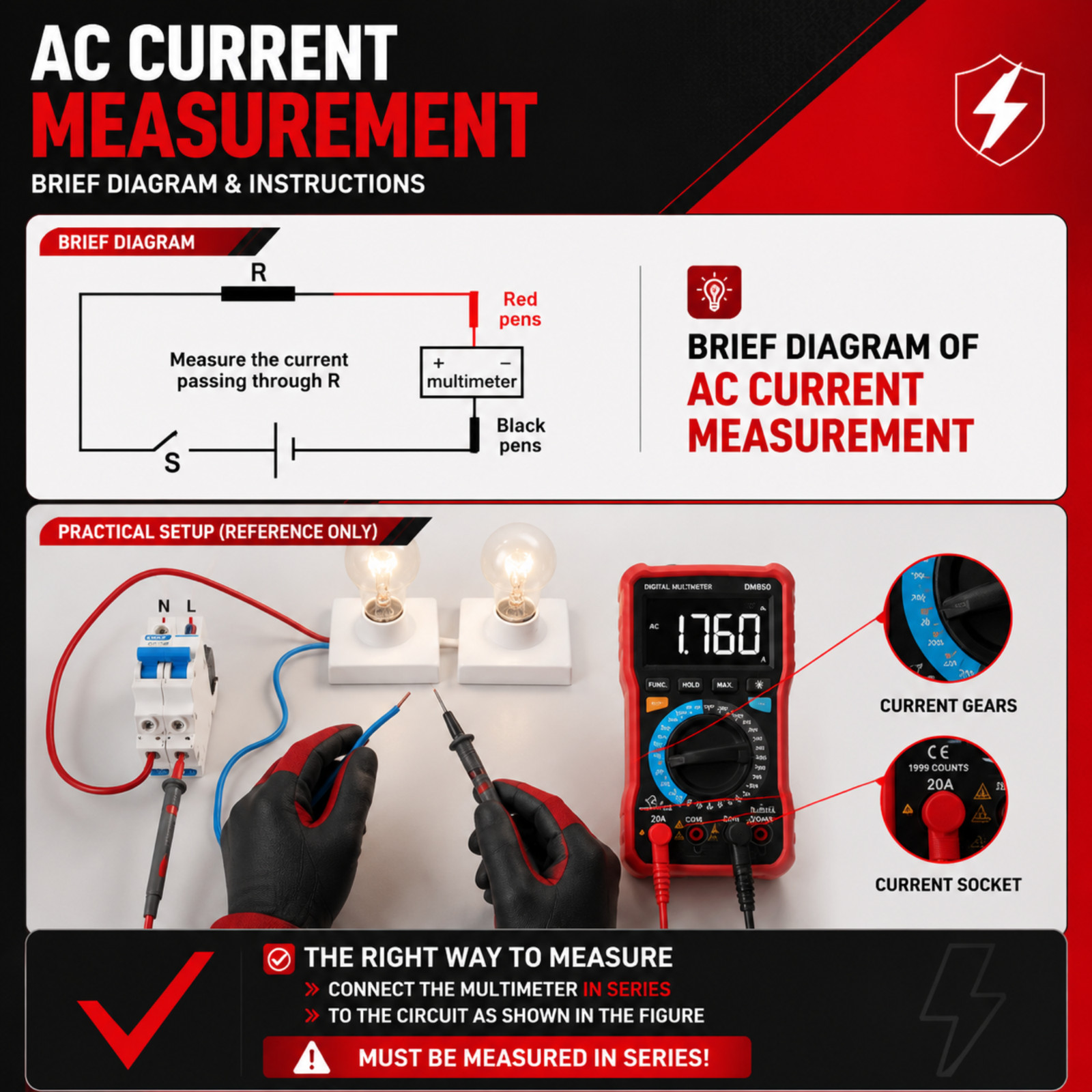 DM850 Professional Digital Multimeter 1999 Auto AC/DC Votage Tester Ohm Current