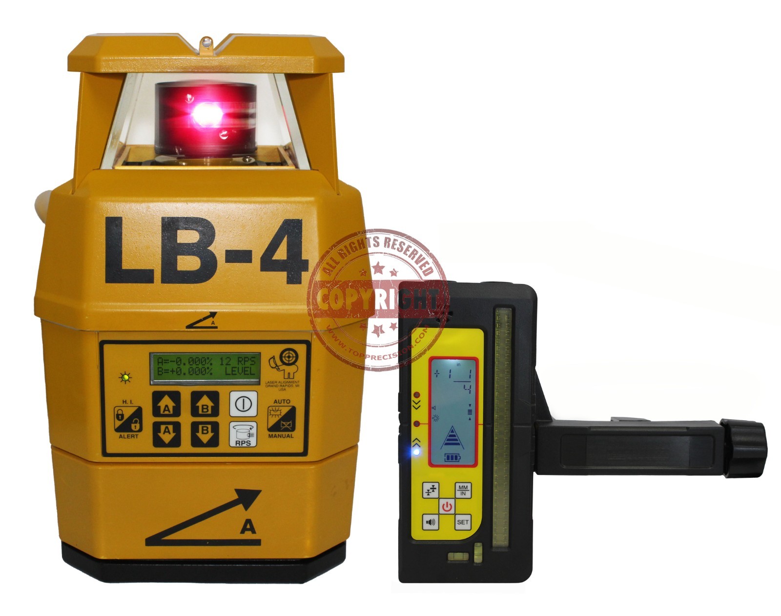 LASER ALIGNMENT LB-4 ROTARY DUAL SLOPE LASER LEVEL,TRANSIT,GRADE,TOPCON,SPECTRA