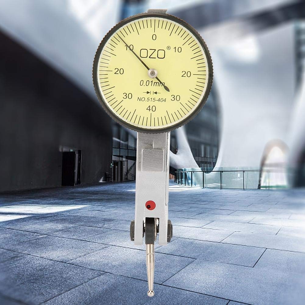 Dial Test Indicator, 0-0.8mm 0.01mm Indicator with Dovetail Clamp…