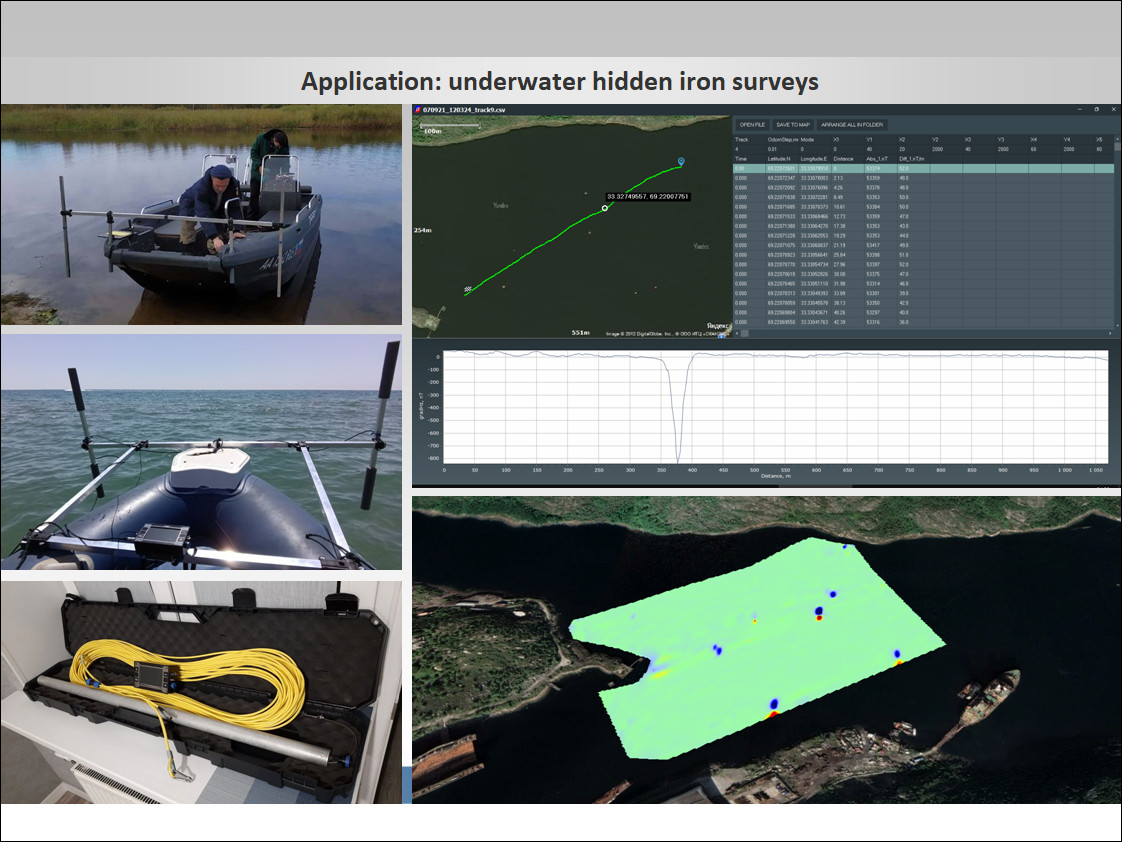 TRITON marine magnetometer gradiometer RTK and live depth control with barometer